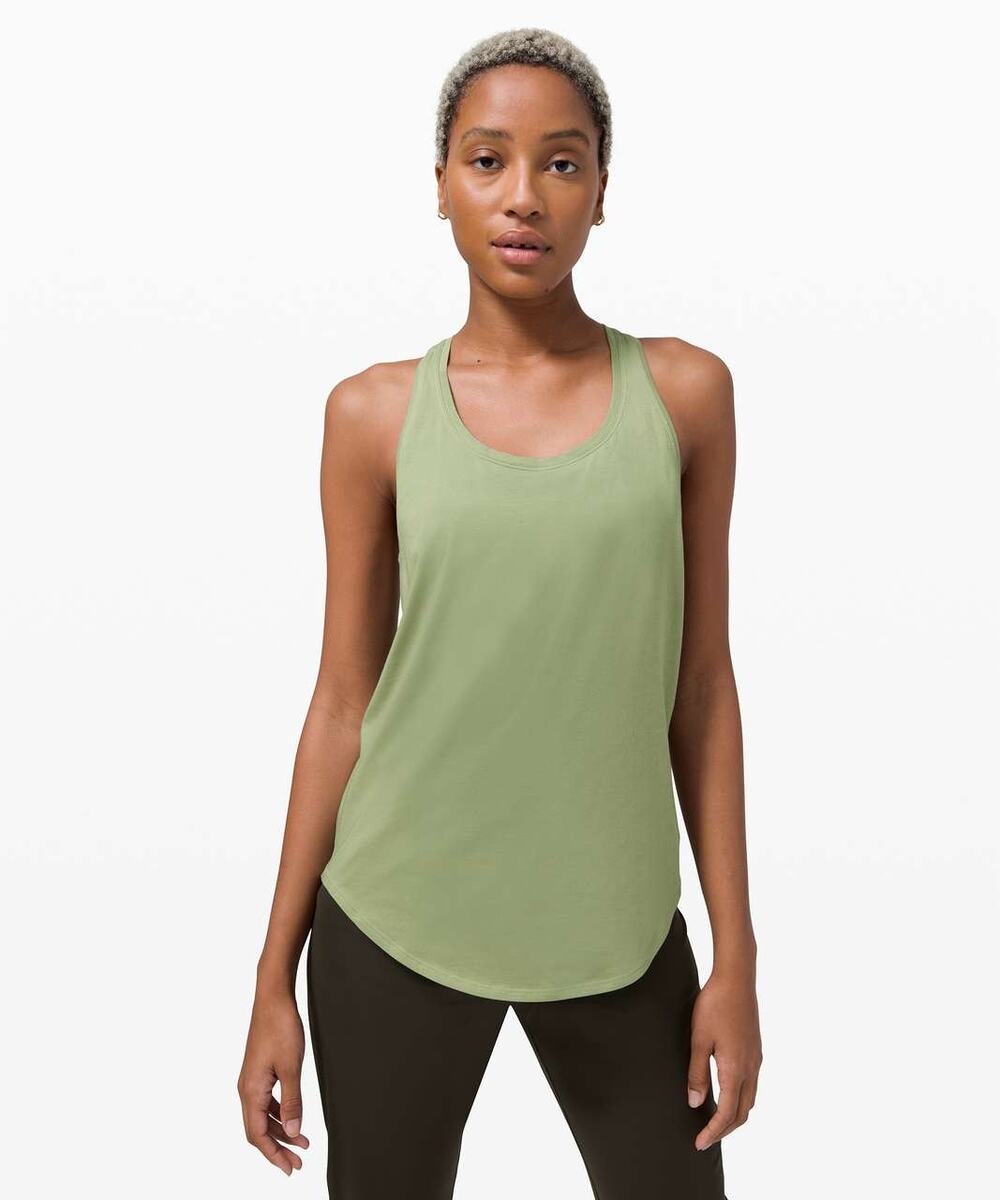 Lululemon Green Razorback Tank Top